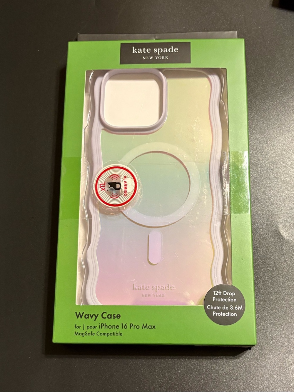 NIB Kate Spade Wavy Case with MagSafe for iPhone 16 Pro Max - Opal Iridescent